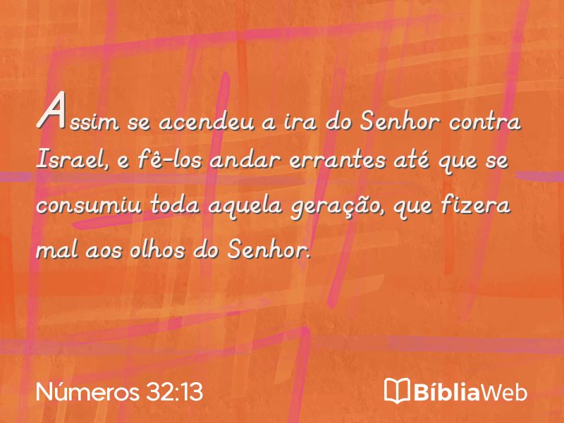 Números 32:13 em imagem para compartilhar