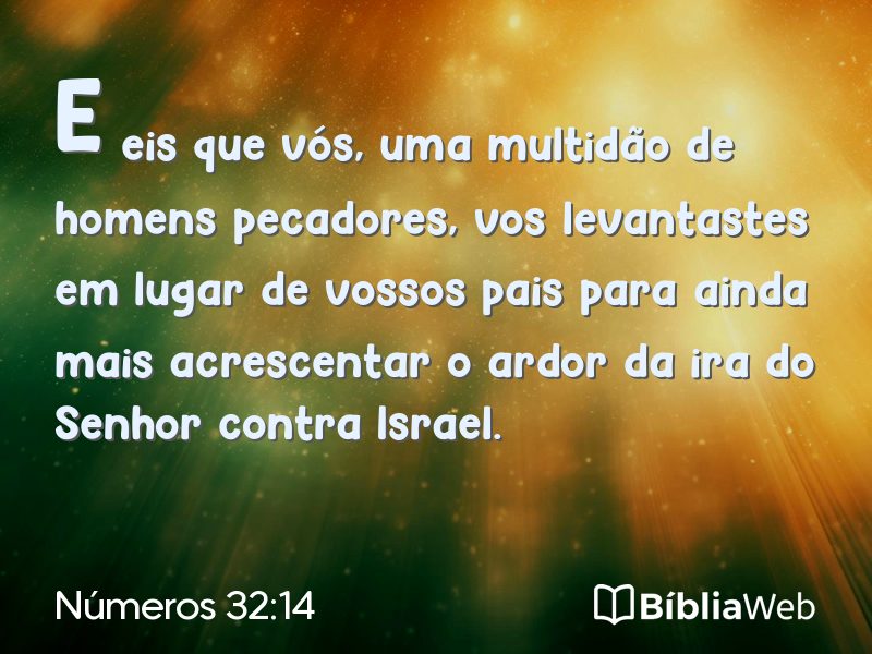 Números 32:14 em imagem para compartilhar