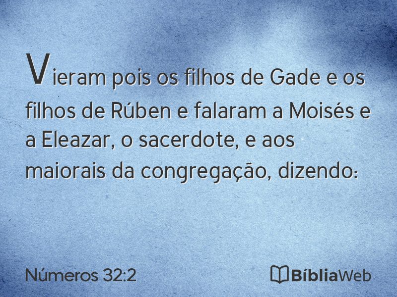 Números 32:2 em imagem para compartilhar