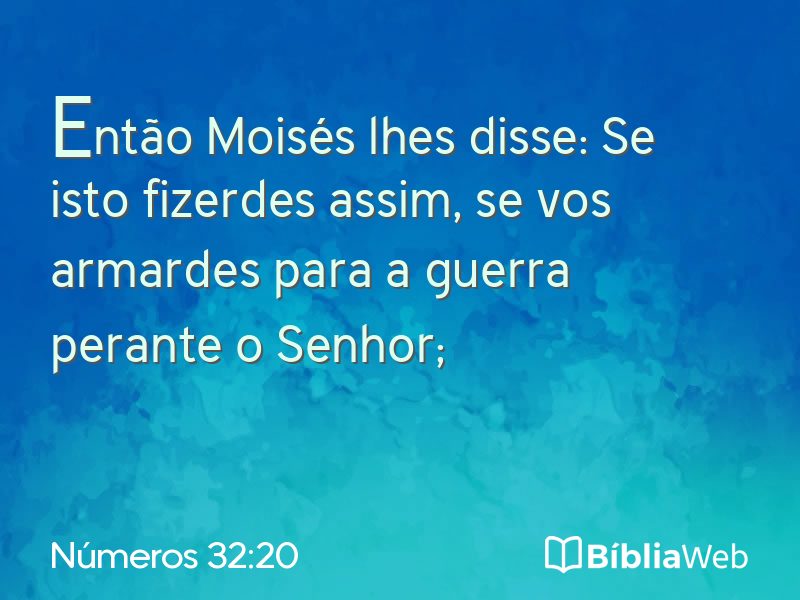 Números 32:20 em imagem para compartilhar