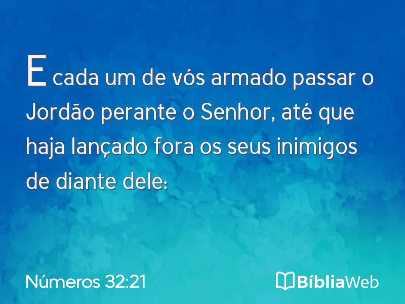 Números 32:21 em imagem para compartilhar