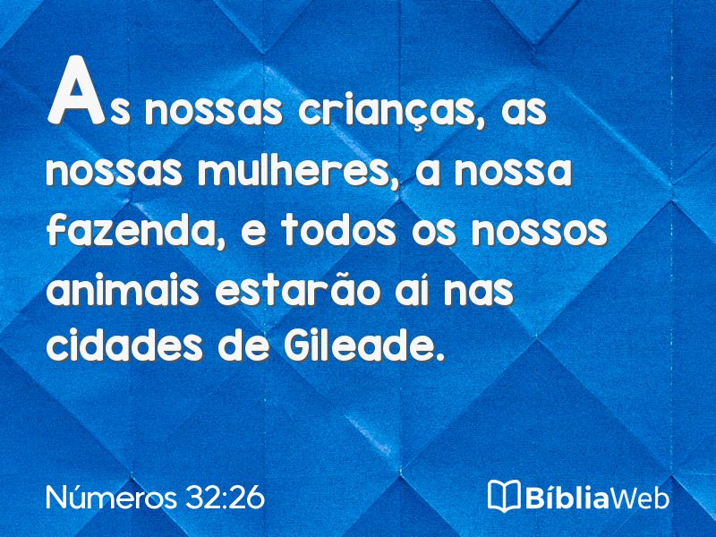 Números 32:26 em imagem para compartilhar