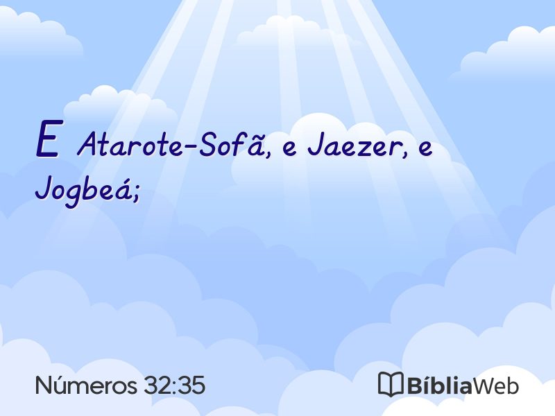 Números 32:35 em imagem para compartilhar