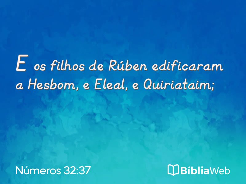 Números 32:37 em imagem para compartilhar