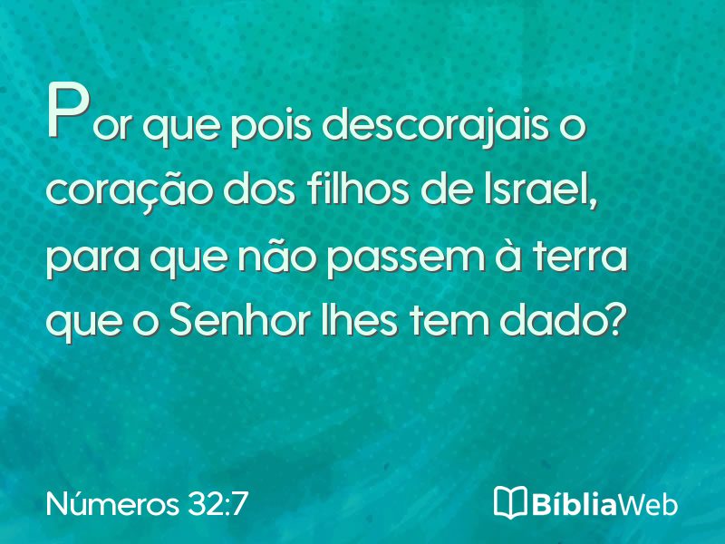 Números 32:7 em imagem para compartilhar
