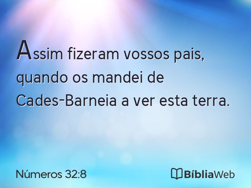 Números 32:8 em imagem para compartilhar