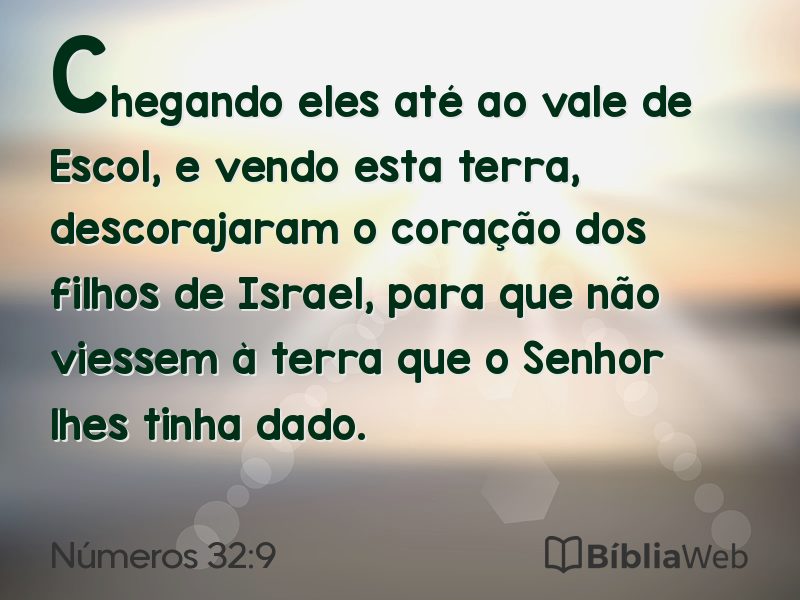 Números 32:9 em imagem para compartilhar
