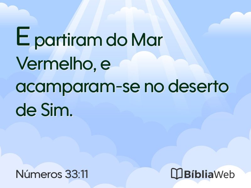 Números 33:11 em imagem para compartilhar