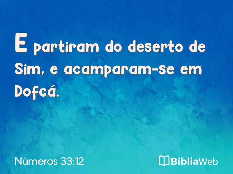 Números 33:12 em imagem para compartilhar