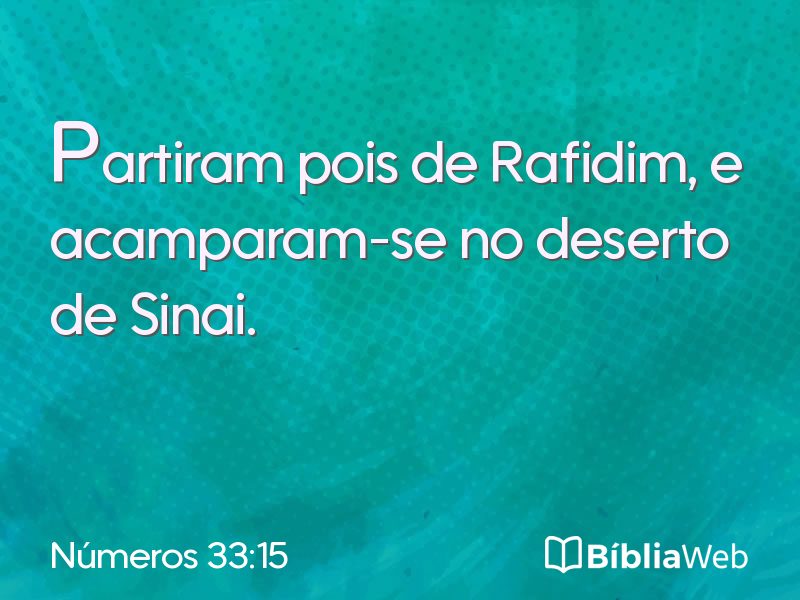 Números 33:15 em imagem para compartilhar