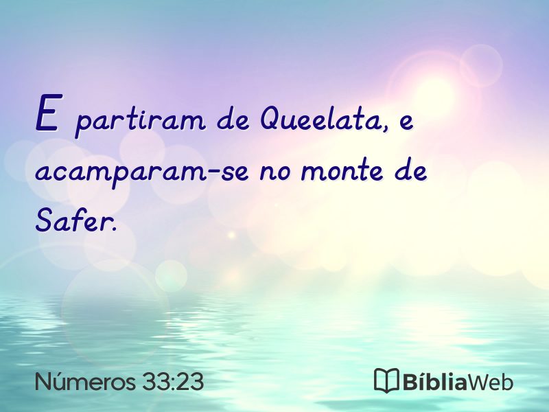 Números 33:23 em imagem para compartilhar