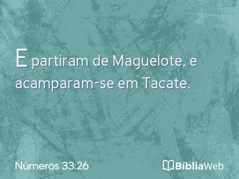 Números 33:26 em imagem para compartilhar