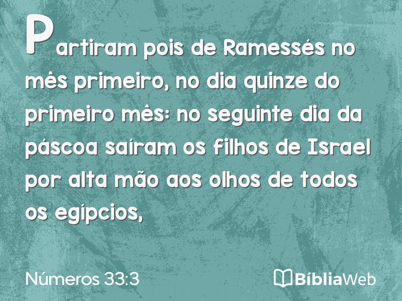 Números 33:3 em imagem para compartilhar