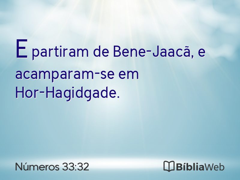 Números 33:32 em imagem para compartilhar