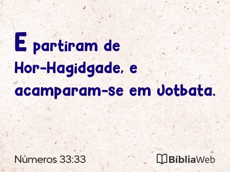 Números 33:33 em imagem para compartilhar