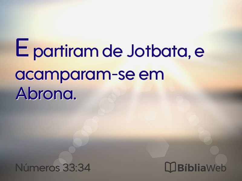 Números 33:34 em imagem para compartilhar