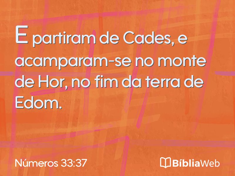 Números 33:37 em imagem para compartilhar