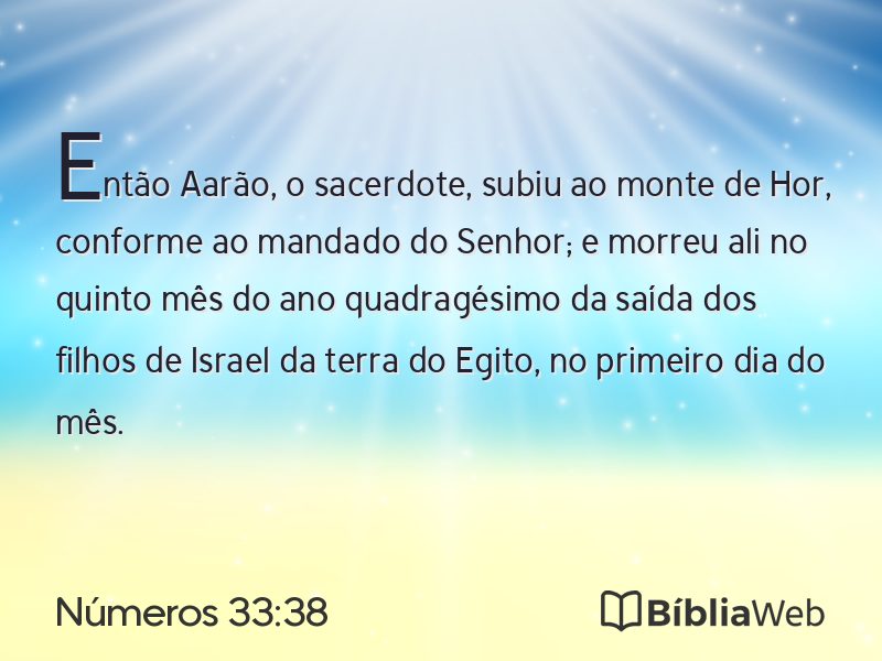 Números 33:38 em imagem para compartilhar