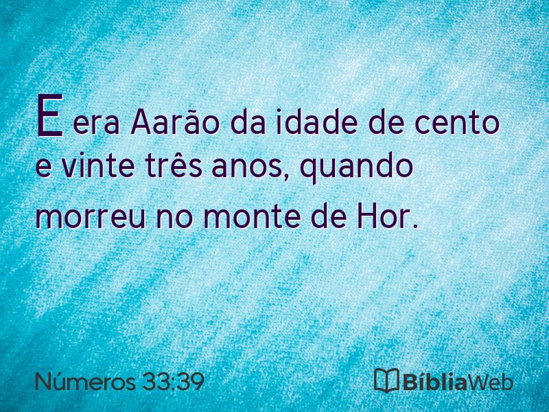 Números 33:39 em imagem para compartilhar