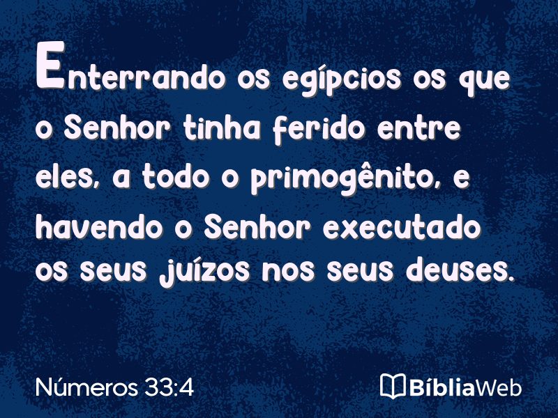 Números 33:4 em imagem para compartilhar