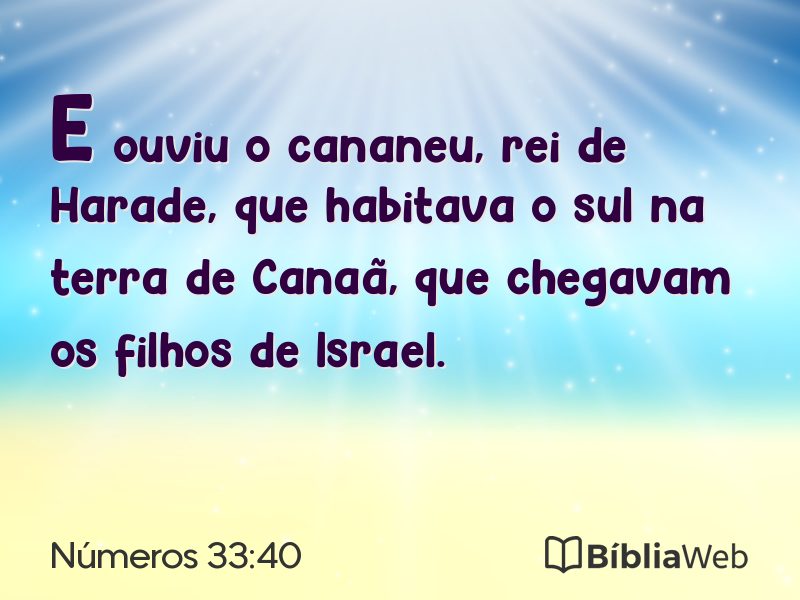 Números 33:40 em imagem para compartilhar