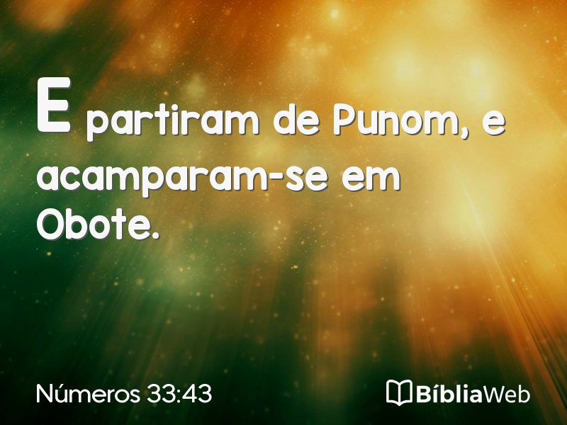 Números 33:43 em imagem para compartilhar