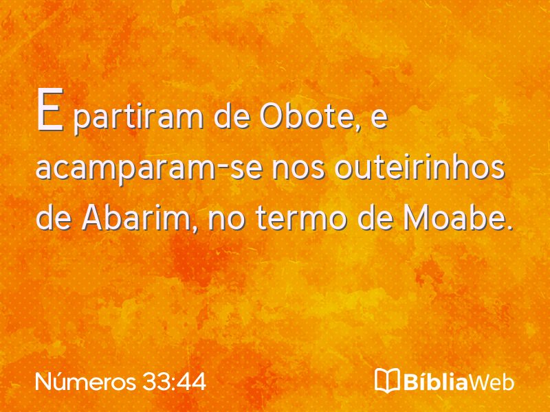 Números 33:44 em imagem para compartilhar