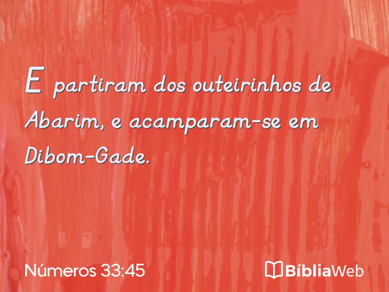 Números 33:45 em imagem para compartilhar
