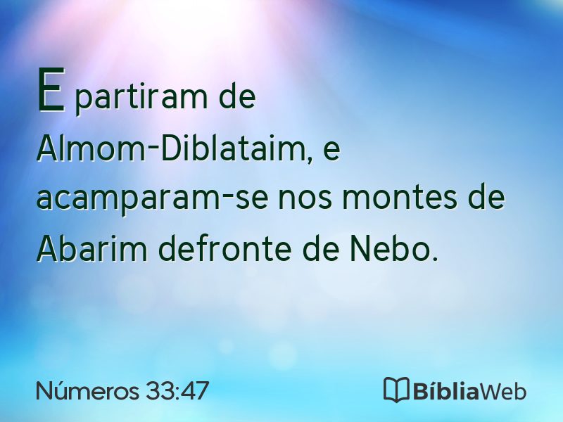 Números 33:47 em imagem para compartilhar