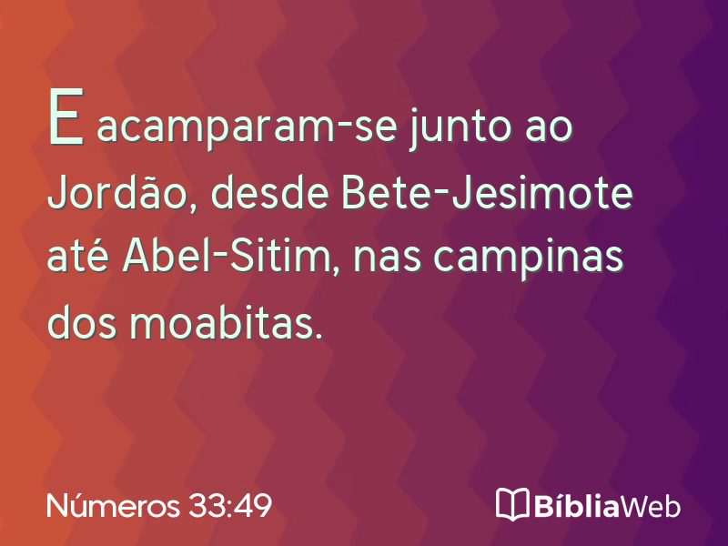 Números 33:49 em imagem para compartilhar