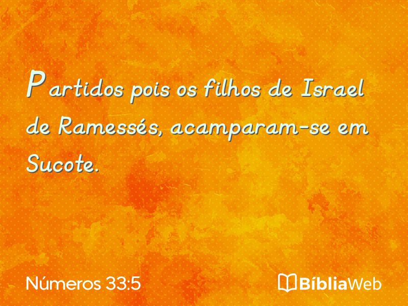 Números 33:5 em imagem para compartilhar