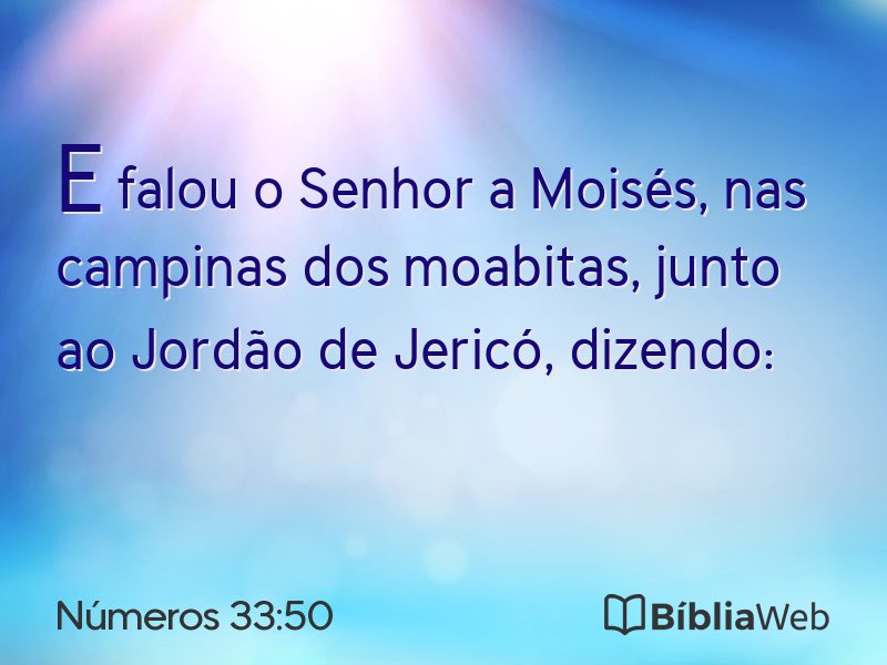 Números 33:50 em imagem para compartilhar