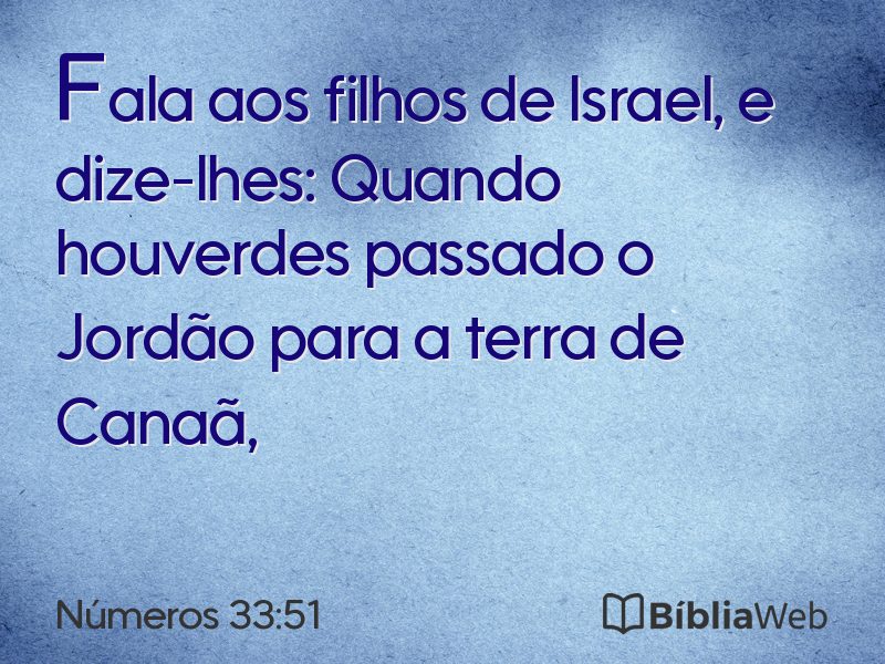 Números 33:51 em imagem para compartilhar
