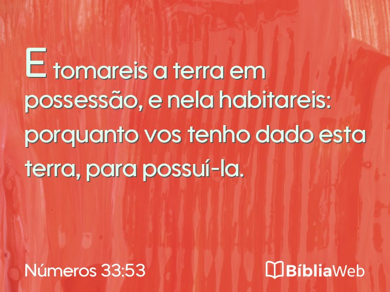 Números 33:53 em imagem para compartilhar