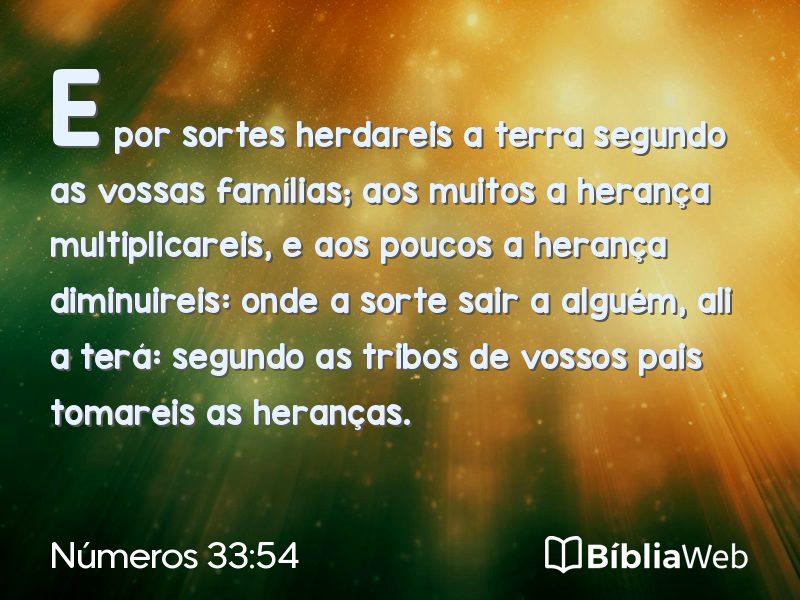 Números 33:54 em imagem para compartilhar