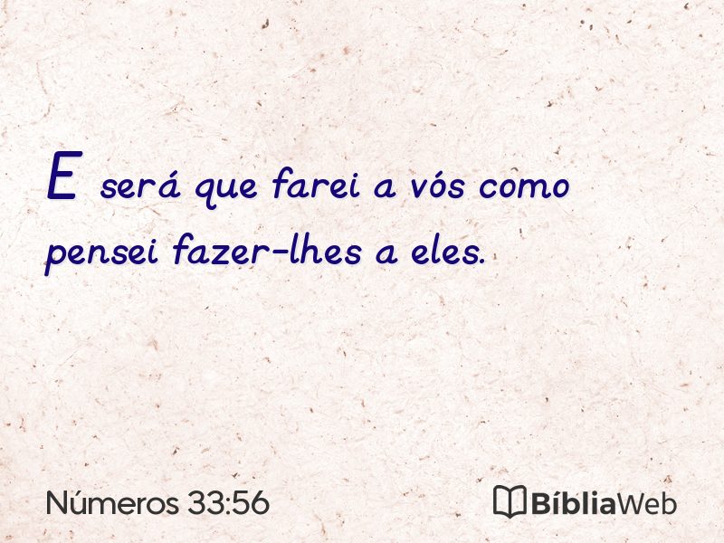 Números 33:56 em imagem para compartilhar