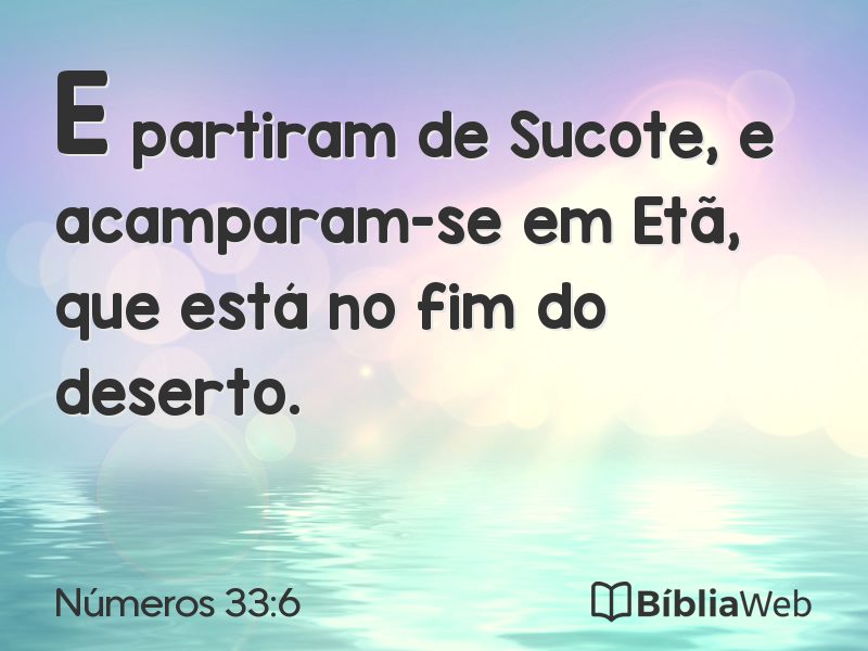 Números 33:6 em imagem para compartilhar