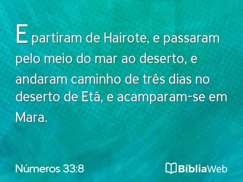 Números 33:8 em imagem para compartilhar