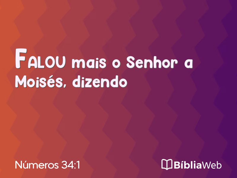 Números 34:1 em imagem para compartilhar