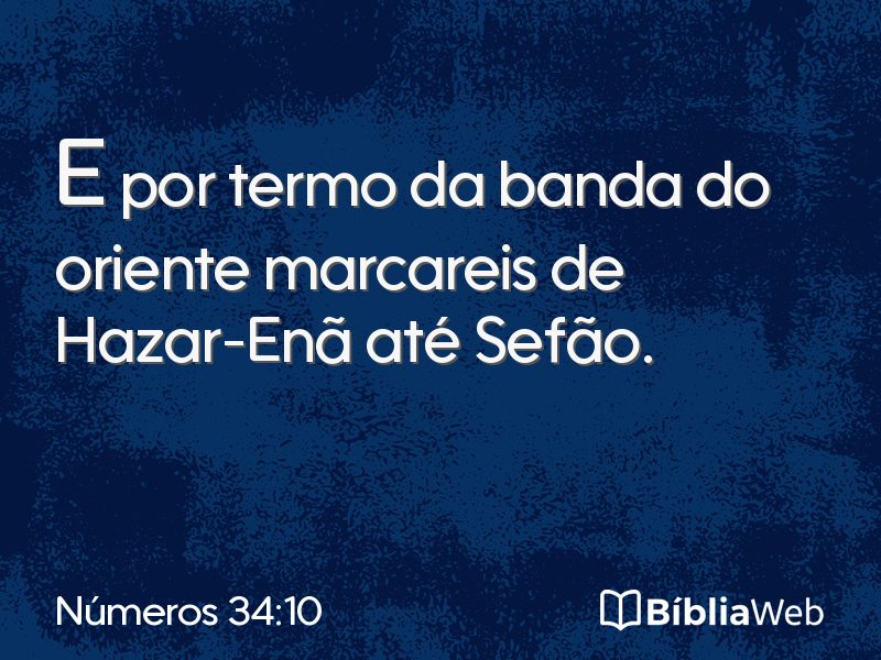 Números 34:10 em imagem para compartilhar