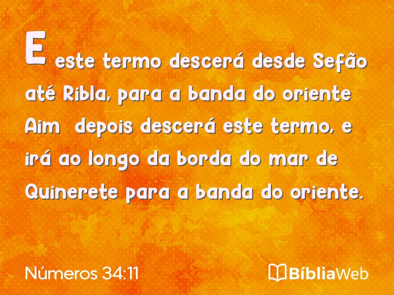 Números 34:11 em imagem para compartilhar