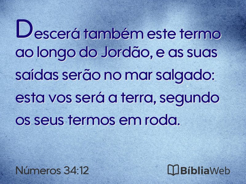 Números 34:12 em imagem para compartilhar