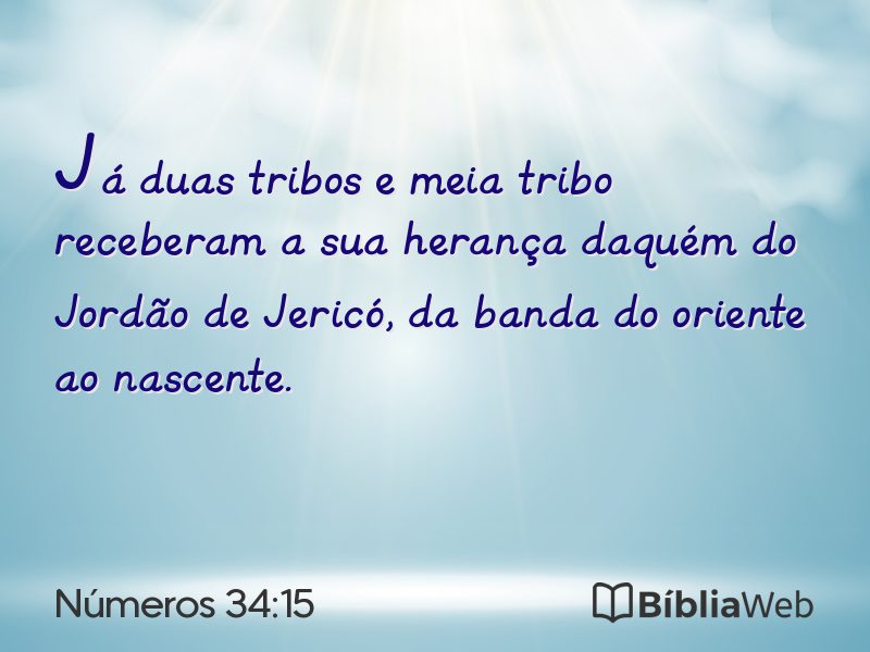 Números 34:15 em imagem para compartilhar