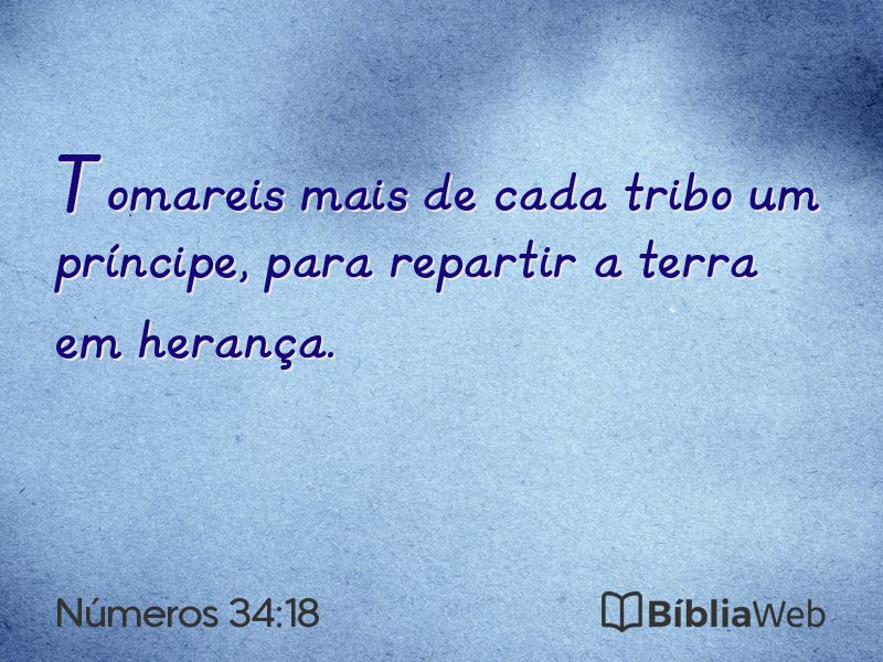 Números 34:18 em imagem para compartilhar