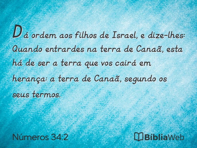 Números 34:2 em imagem para compartilhar