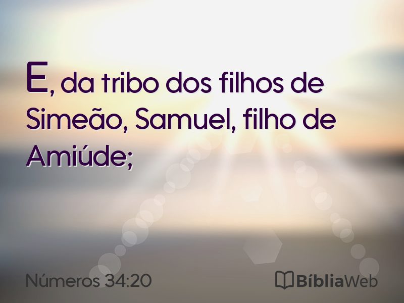 Números 34:20 em imagem para compartilhar