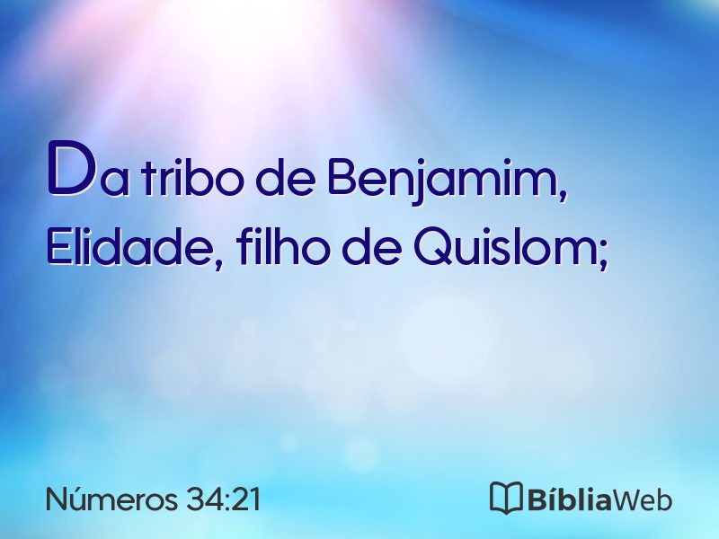 Números 34:21 em imagem para compartilhar