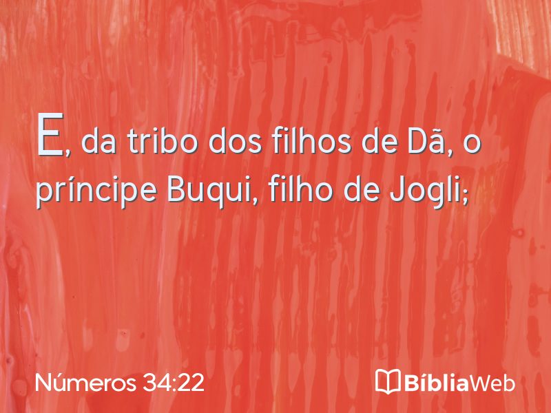 Números 34:22 em imagem para compartilhar