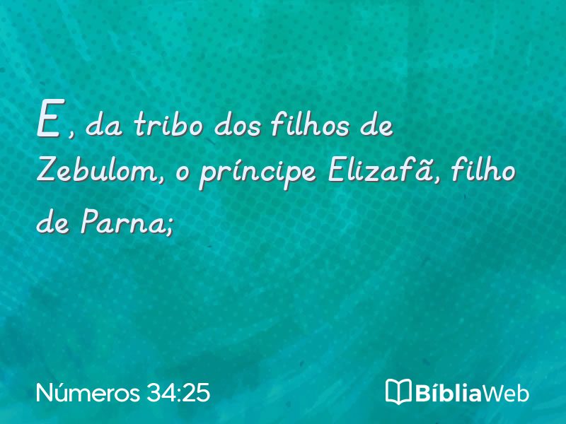 Números 34:25 em imagem para compartilhar