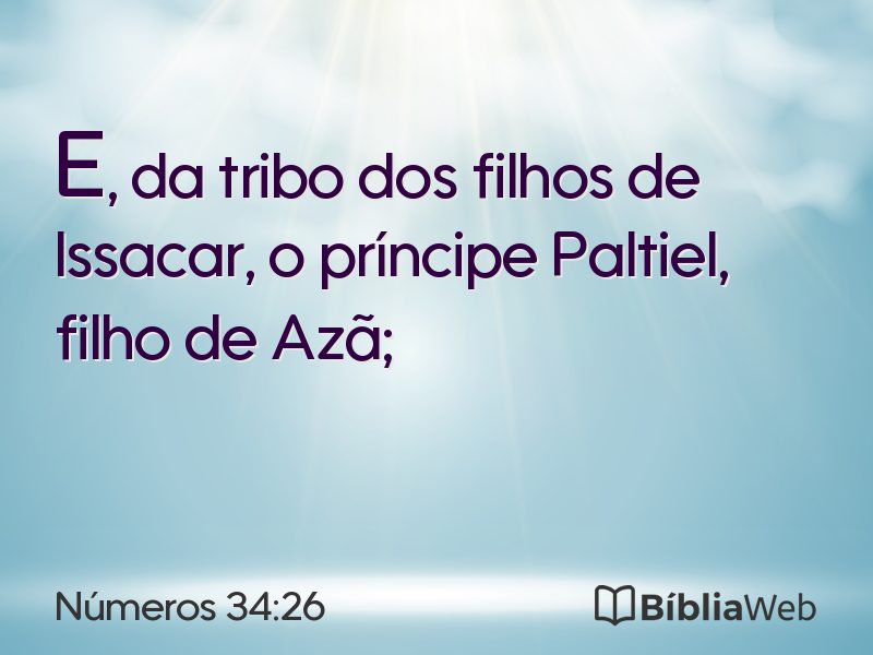 Números 34:26 em imagem para compartilhar